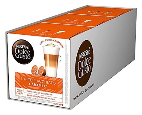 Nescafe Dolce Gusto Coffee Capsules Caramel Latte Macchiato 48 Single