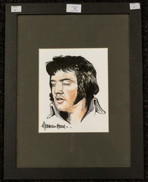 Norman Hood Elvis Presley Hand Drawn Original Artwork Norman Hood