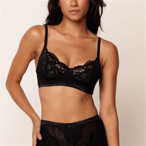 Suti Aro Tule E Renda Flor Preto Jescri Lingerie De