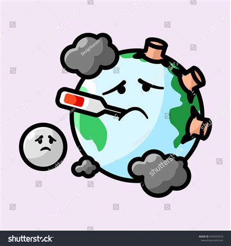 Illustration Vector Graphic Earth Sick Deforestation Stock Vector ...