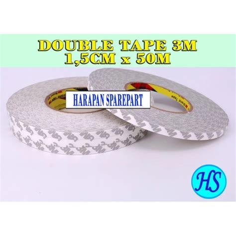 Jual Double Tape 3M Isolasi Bolak Balik Tisu Tipis 1 5CM X 50 Mtr