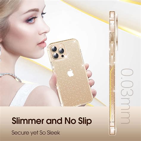 Ulak Glitter Case For Iphone 14 Pro Max Clear Slim Shockproof Bumper