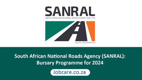 south african national roads agency sanral bursary programme