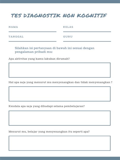 Soal Tes Diagnostik Non Kognitif Pdf