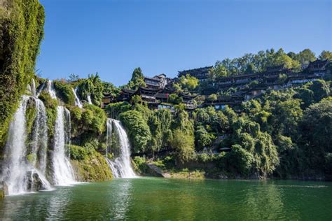 Pintoresco Pueblo Antiguo De La Provincia De Hunan En El Pueblo De