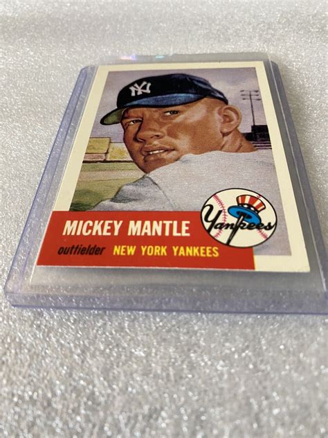 1991 Topps Archives MICKEY MANTLE 1953 Topps Reprint Card 82 New