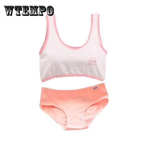 Buy Puberty Girls Bra And Panty Sets Teenage Girls Cotton Padded