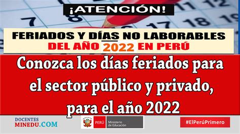 Conozca Los Días Feriados Para El Sector Público Y Privado Para El Año