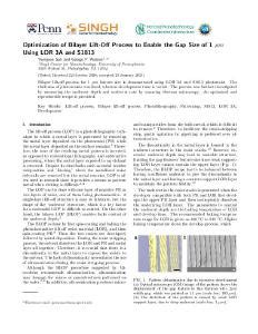 Optimization Of Bilayer Lift Off Process To Enable The Gap Size Of M