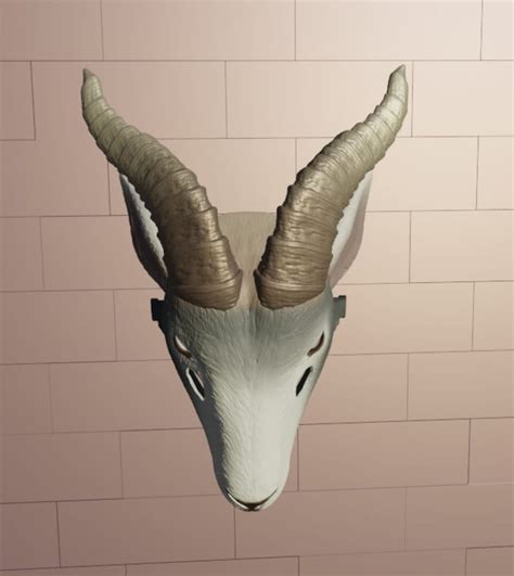 Goat Mask STL Files For 3D Printing Etsy