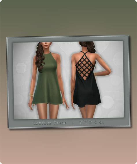 Lattice Dress By Pipco Sims 4 Clothing Cc In 2024 Lattice Dress Sims 4 Clothing Sims 4