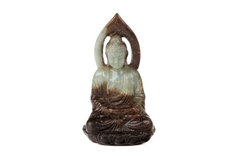 A Chinese Jade Carved Buddha Figure Auction