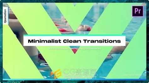 Clean Transitions简约图形动画视频转场过渡pr模板 Cg资源网