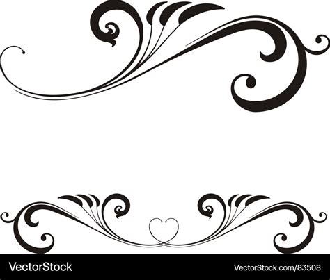 Valentines day scroll Royalty Free Vector Image