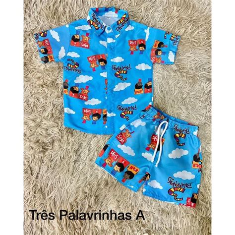 Conjunto Menino Mauricinho Palavrinhas Shopee Brasil