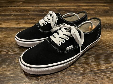 yahoo vans authentic suede black  cm vncrt