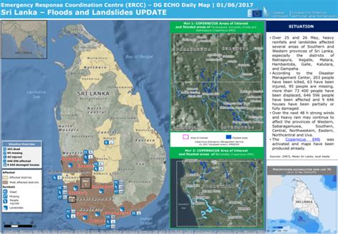 Sri Lanka – Floods and Landslides Update - DG ECHO Daily Map | 01/06/2017 - Sri Lanka | ReliefWeb