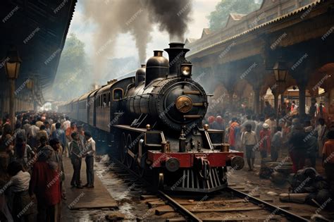 Premium Photo | Vintage steam locomotive at the railway station Kolkata ...