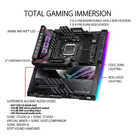 Asus Rog Crosshair X670e Extremewifi 6e Socket Am5lga 1718 Ryzen 7000 Eatx Gaming