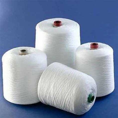 Semi Dull White And Gray 100 1 Polyester Yarn For Knitting And Weaving