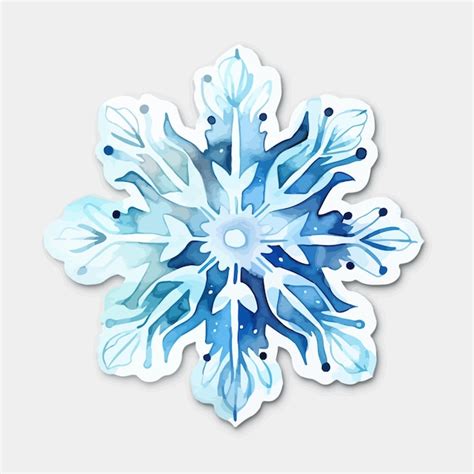 Premium Vector | Snowflake stickerssnowflake ice sticker snowflake ...