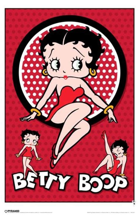 Buy Betty Boop Cartoon Pinup Classic Red Sitting Cool Wall Decor Art