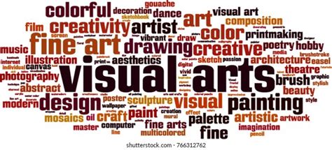 Visual Arts Word Cloud Concept Vector Stock Vector Royalty Free