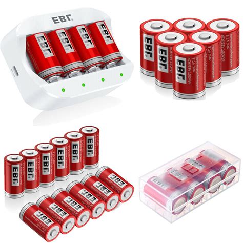 EBL16340 750mAh RCR123A Li Ion Rechargable Batteries 4