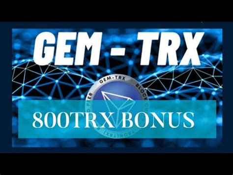 Make Daily Passive Income With GEM TRX YouTube