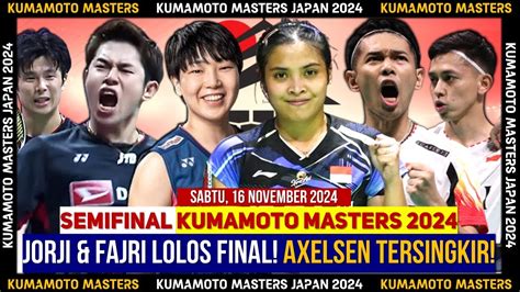 INDONESIA VS JAPAN DI FINAL Jadwal Lengkap Final Kumamoto Masters