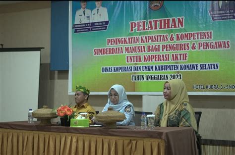 Dinas Koperasi Umkm Konsel Berikan Pelatihan Sejumlah Pengawas Dan