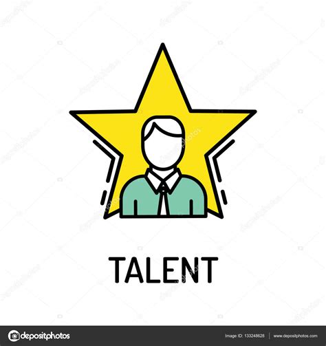 Talent Line Icon Stock Vector Image By ©garagestock 133248628