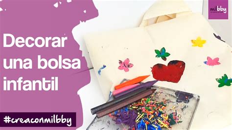 Manualidades para niños Decorar una Bolsa Infantil YouTube