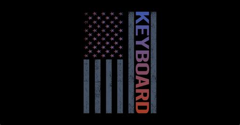 American Flag Keyboard Keyboards - Keyboard - Sticker | TeePublic