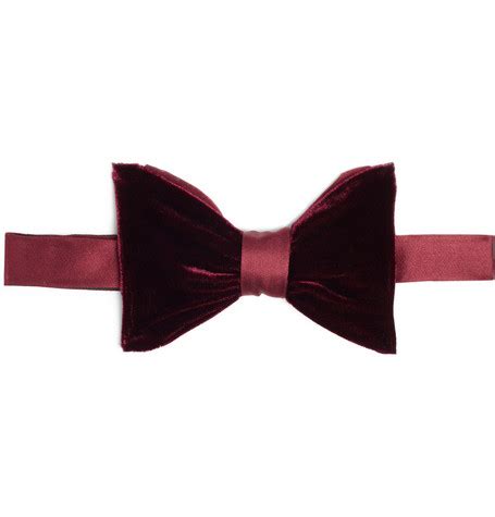 Lanvin Burgundy Double Silk Bow Tie - Flawless Crowns