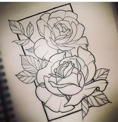 Rose Drawing Tattoo Tattoo Work Tattoo Sketches Tattoo Style Tattoo