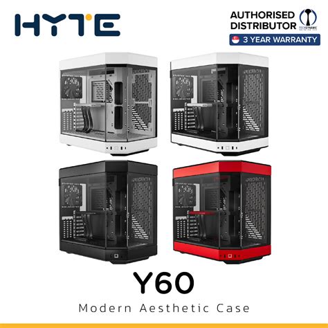 HYTE Y60 Dual Chamber Mid Tower ATX TG Case 2 X 120mm 140mm Flow FE12