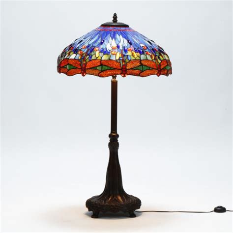 Contemporary Stained Glass Dragonfly Lamp (Lot 1042 - The Fall Estate AuctionOct 22, 2020, 10:00am)