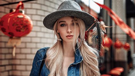 Pigtails Blonde Depth Of Field Women Portrait Georgy Chernyadyev