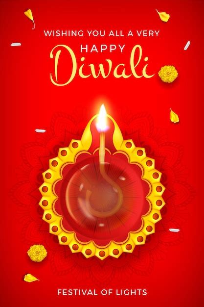 Premium Vector | Happy diwali wishes happy diwali banner social media post template design