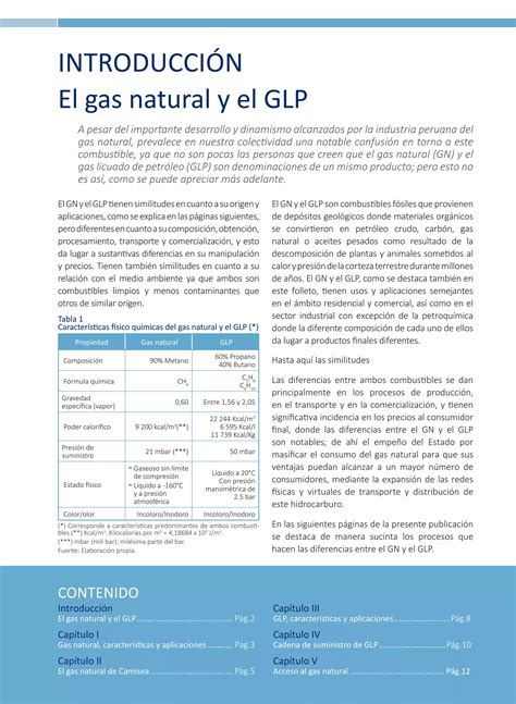 Folleto El Gas Natural Y Sus Diferencias Con El Glp Pdf