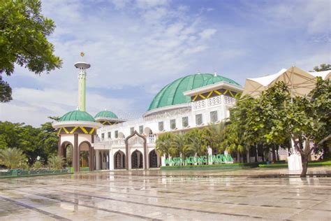 Landmark Of Taqwa Mosque In Metro City Lampung Indonesia Editorial