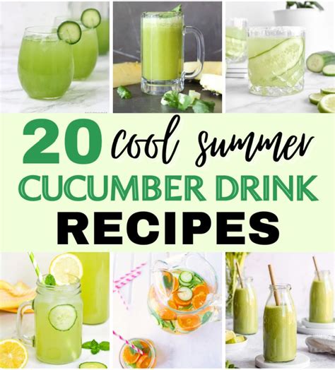 20 Cucumber Drinks To Cool You Down This Summer - My Pinterventures