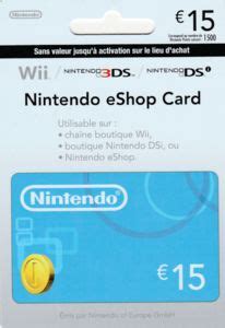 Gift Card Nintendo EShop Card Nintendo France Nintendo Col FR Nint 008