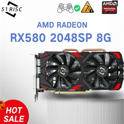 51RISC Video Card RX580 Gameing 8GB 256Bit 2048SP GDDR5 Graphics Cards