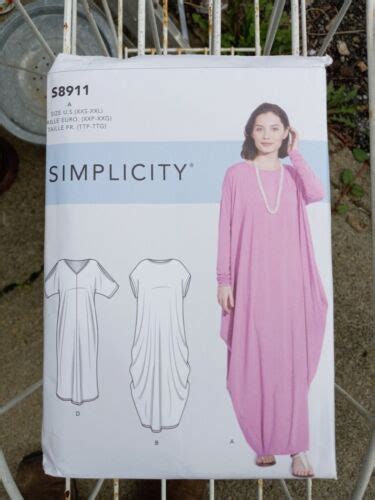 Sizes Xxs Xs S M L Xl Xxl Bust 29 5 48 Simplicity S8911 Knit Caftans Uc Ff Ebay