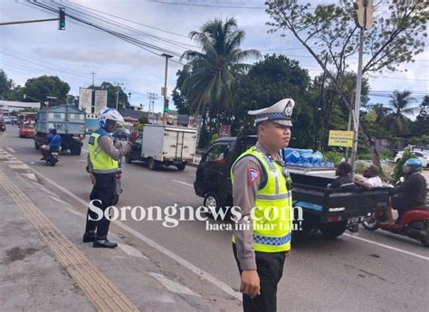 Peningkatan Displin Berlalu Lintas Sat Lantas Polresta Manokwari Jaring Puluhan Kendaraan