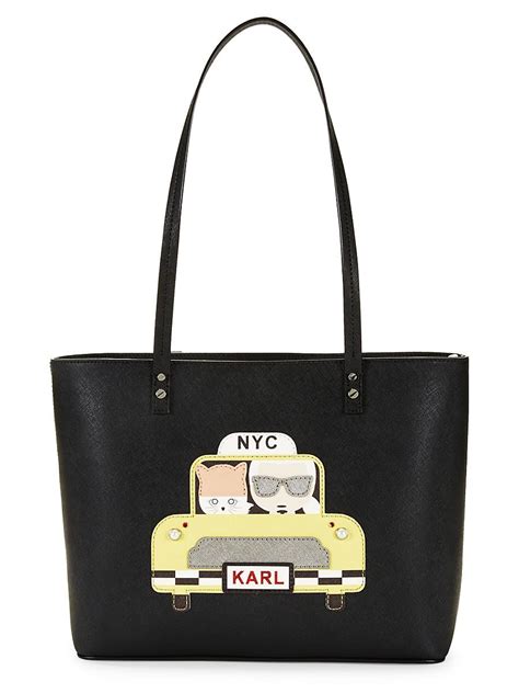 Karl Lagerfeld Taxi Maybelle Tote In Black Lyst