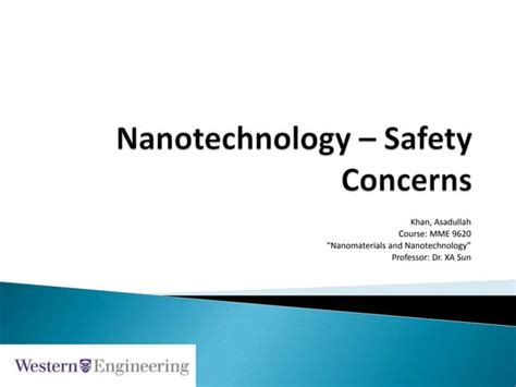 Nanotechnology Safety Concerns Ppt