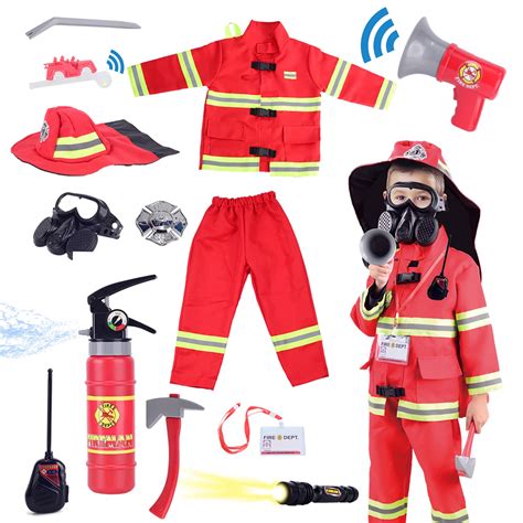 Buy Lesheng Space 13 Piece Fireman Costume For Boys And Girls Fancy